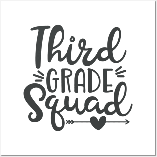 Third Grade Squad Back to School Student Kids Posters and Art